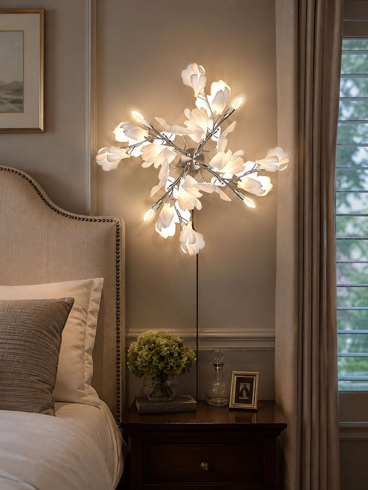 Lampa ścienna wtykowa Kwiaty Ginkgo