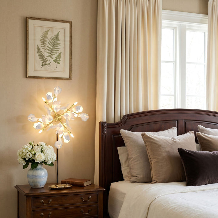 Lampa ścienna wtykowa Kwiaty Ginkgo