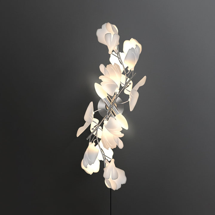 Lampa ścienna wtykowa Kwiaty Ginkgo