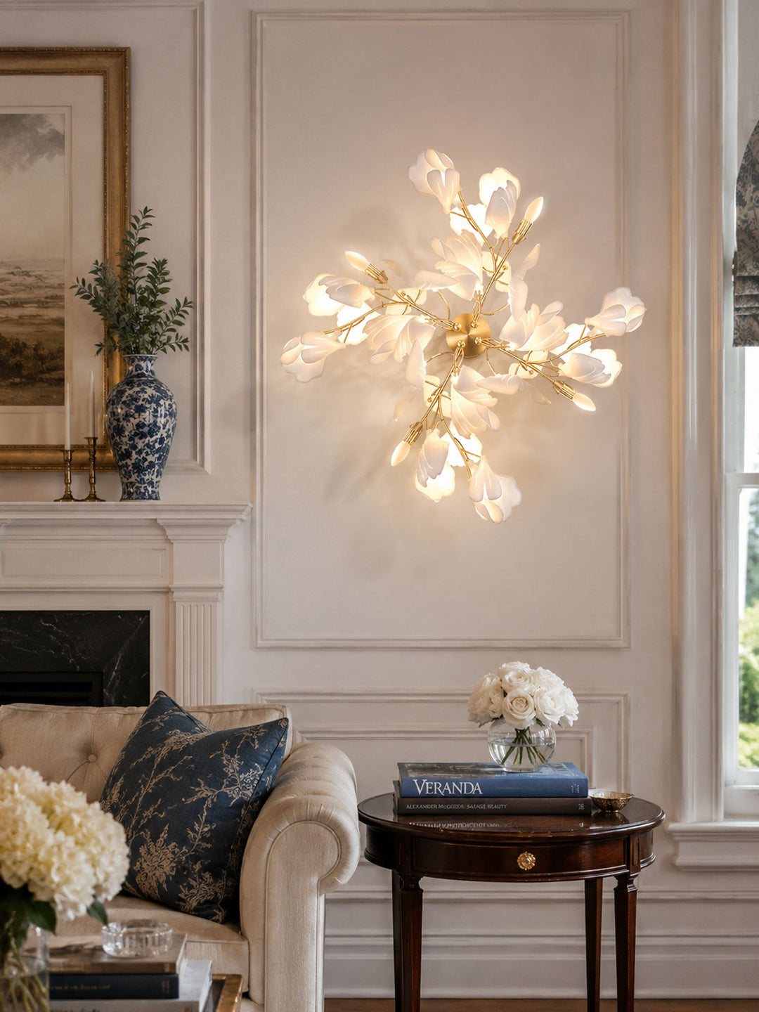 Lampa Ścienna Kwiaty Gingko