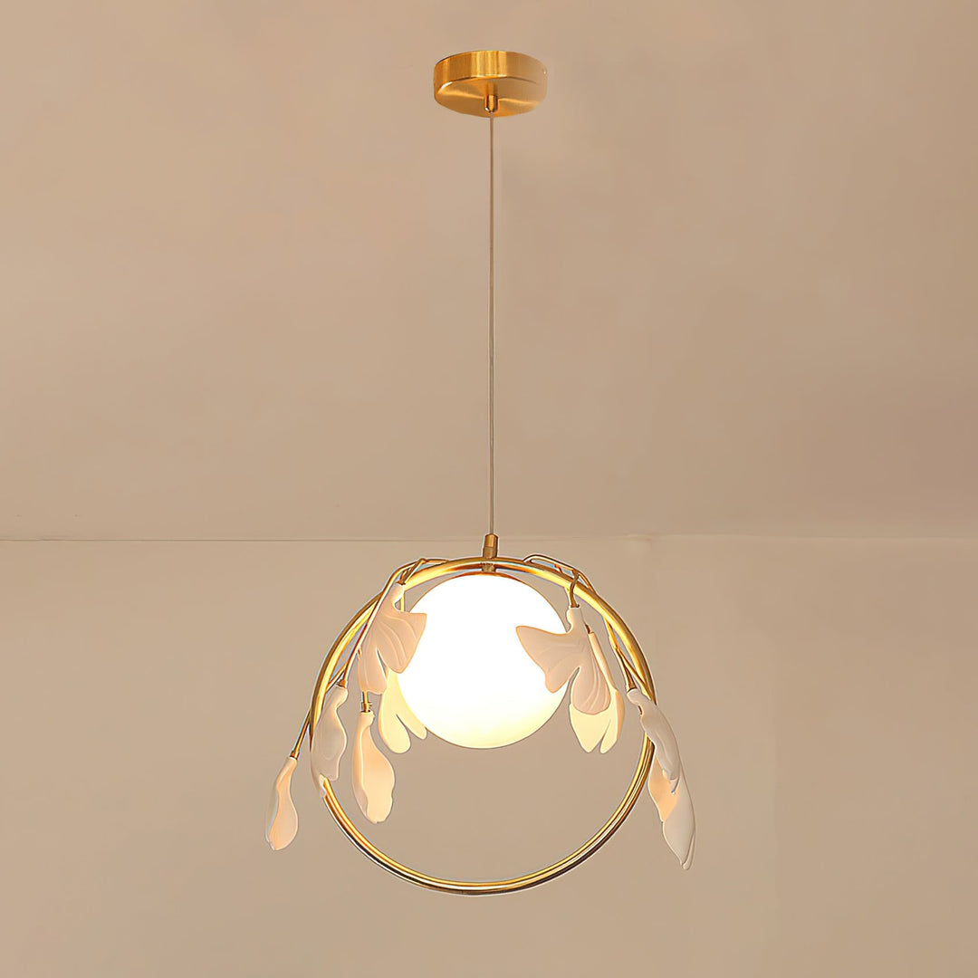 Lampa Wisząca Gingko Halo ze Szkła