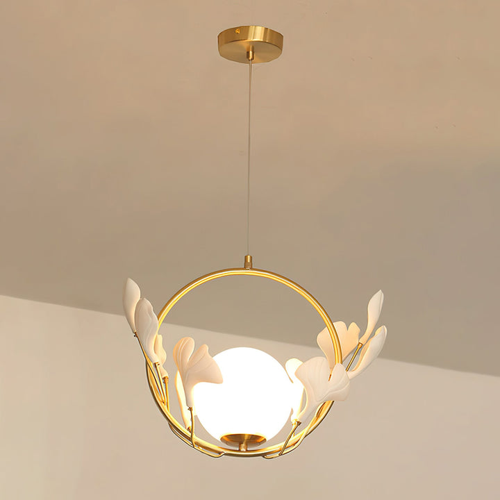 Lampa Wisząca Gingko Halo ze Szkła