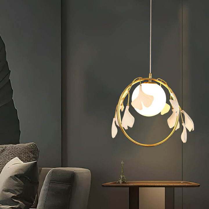 Lampa Wisząca Gingko Halo ze Szkła