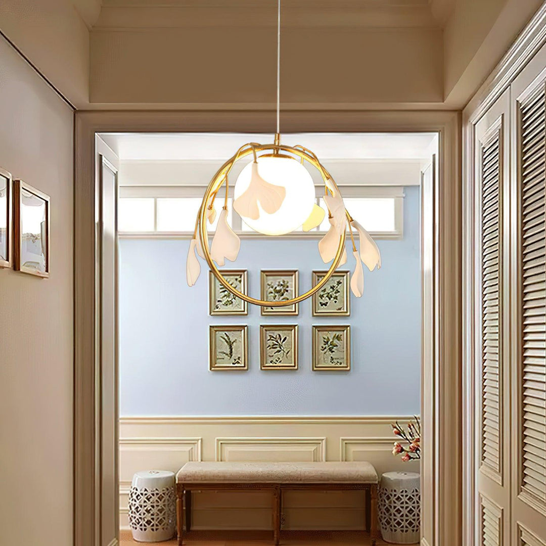 Lampa Wisząca Gingko Halo ze Szkła