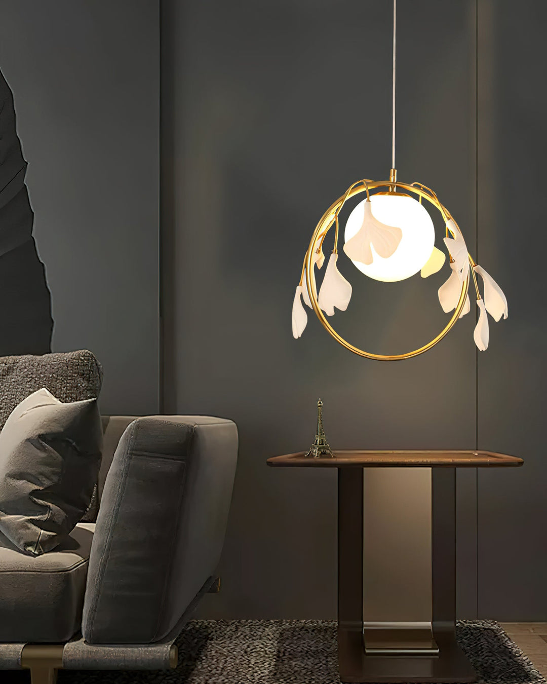 Lampa Wisząca Gingko Halo ze Szkła
