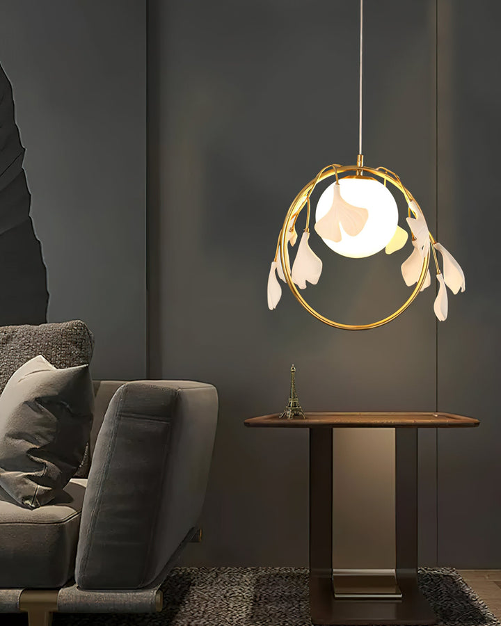 Lampa Wisząca Gingko Halo ze Szkła