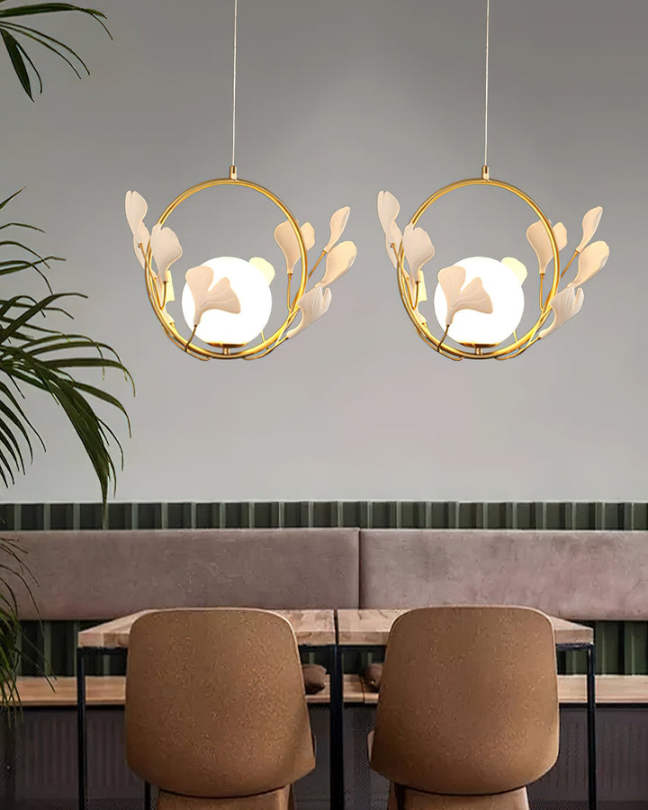 Lampa Wisząca Gingko Halo ze Szkła