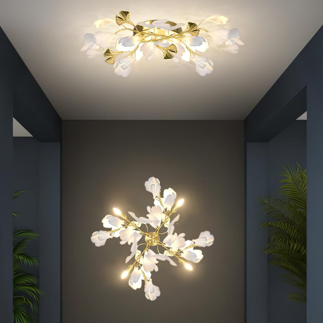 Lampa Ścienna Kwiaty Gingko