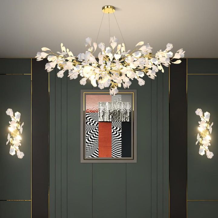 Lampa Ścienna Kwiaty Gingko