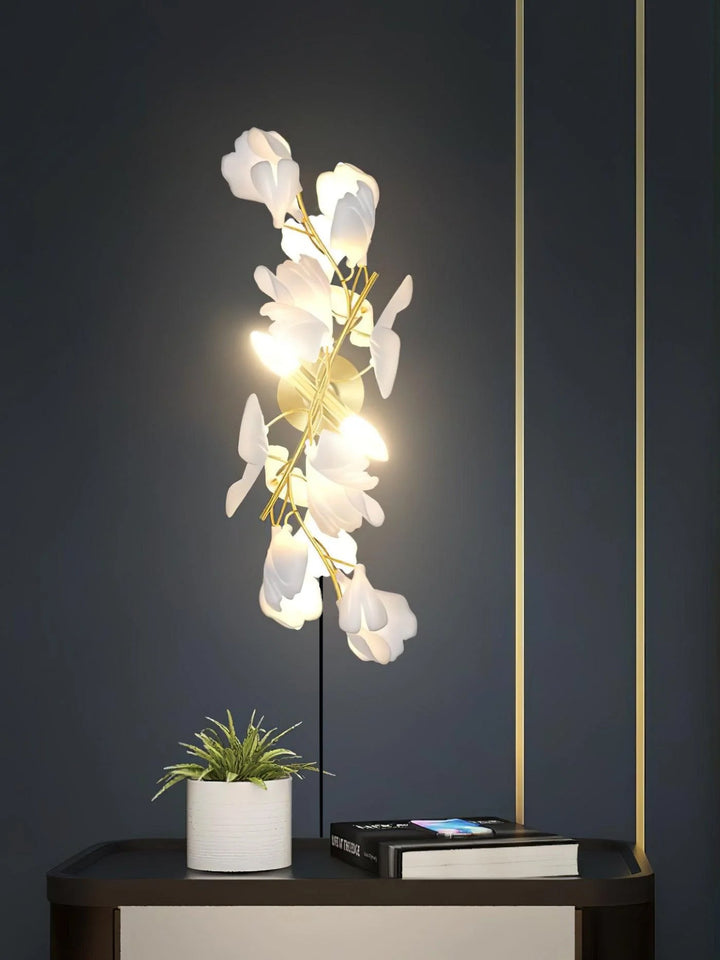Lampa ścienna wtykowa Kwiaty Ginkgo