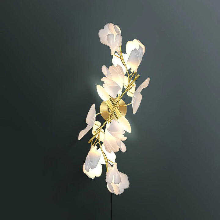 Lampa ścienna wtykowa Kwiaty Ginkgo