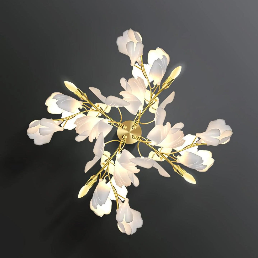 Lampa ścienna wtykowa Kwiaty Ginkgo