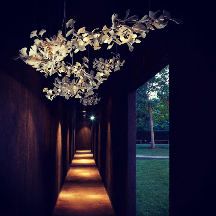 Porcelanowy żyrandol Gingko