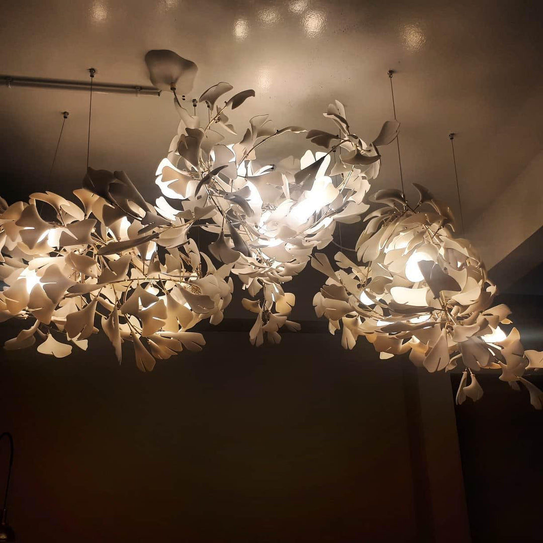 Porcelanowy żyrandol Gingko