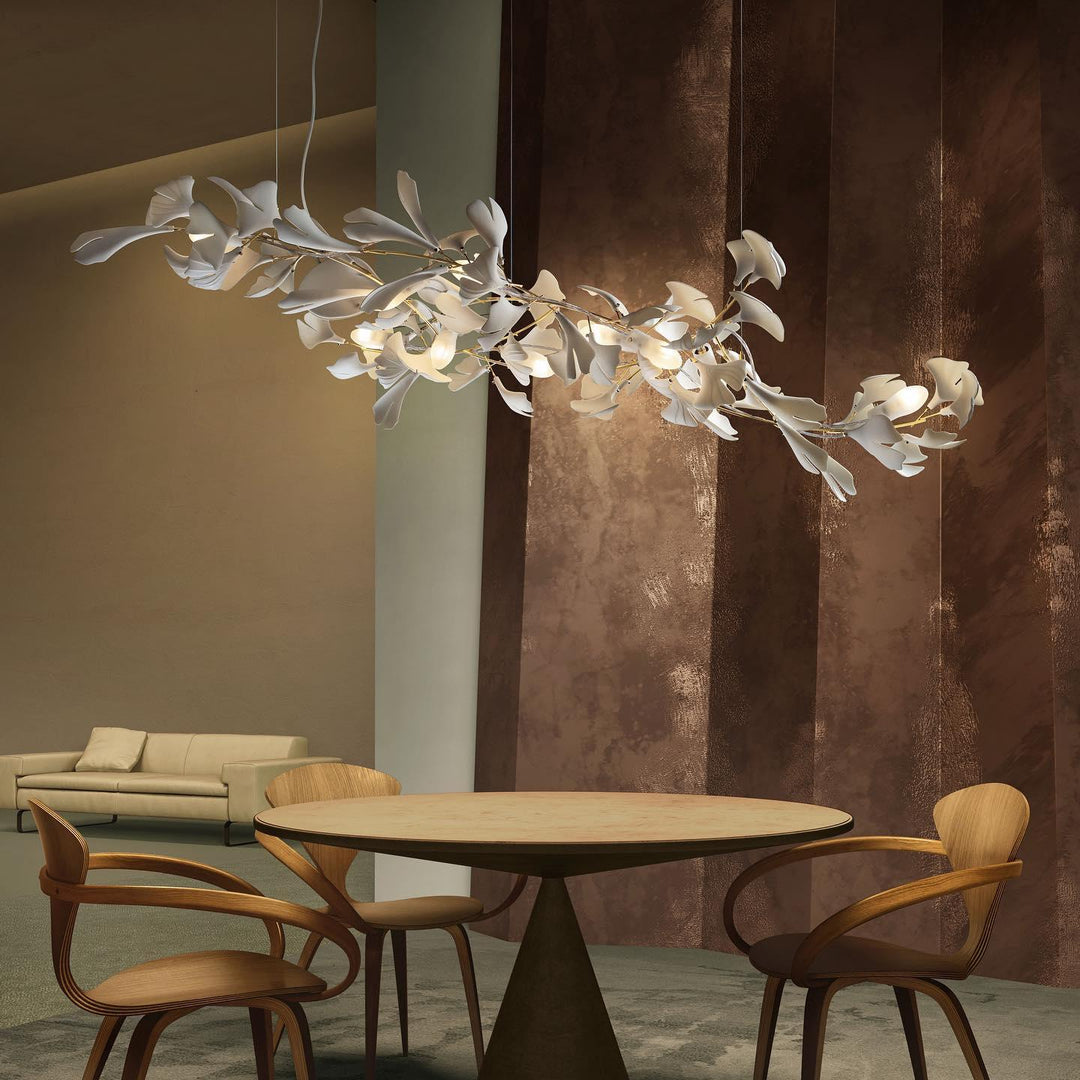 Porcelanowy żyrandol Gingko