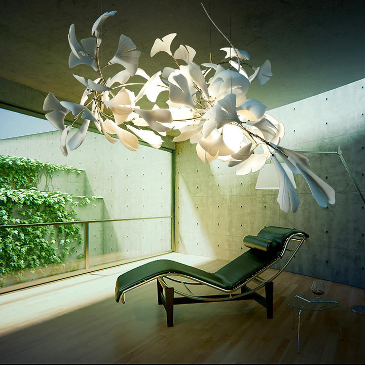 Porcelanowy żyrandol Gingko