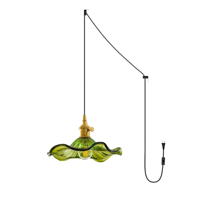 Szklana Lampa z Kwiatem Hibiskusa