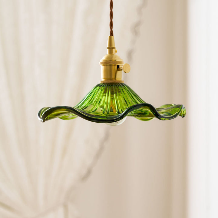 Szklana Lampa z Kwiatem Hibiskusa