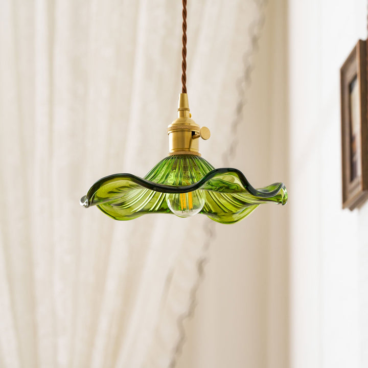 Szklana Lampa z Kwiatem Hibiskusa