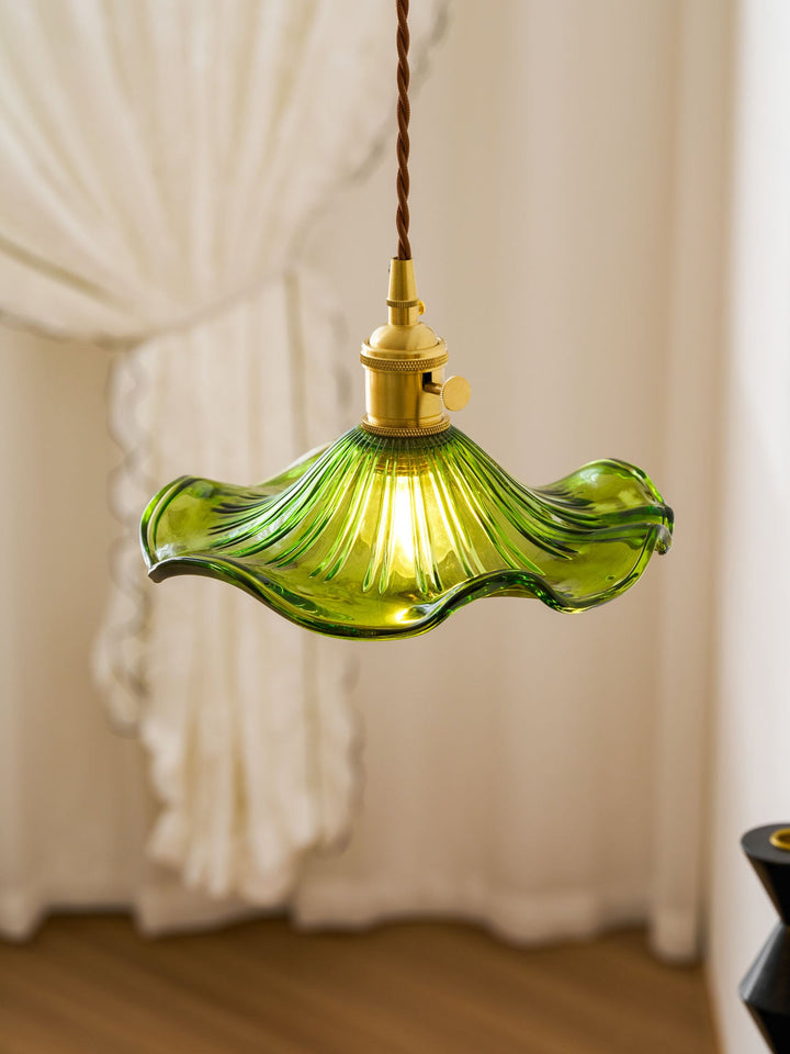 Szklana Lampa z Kwiatem Hibiskusa