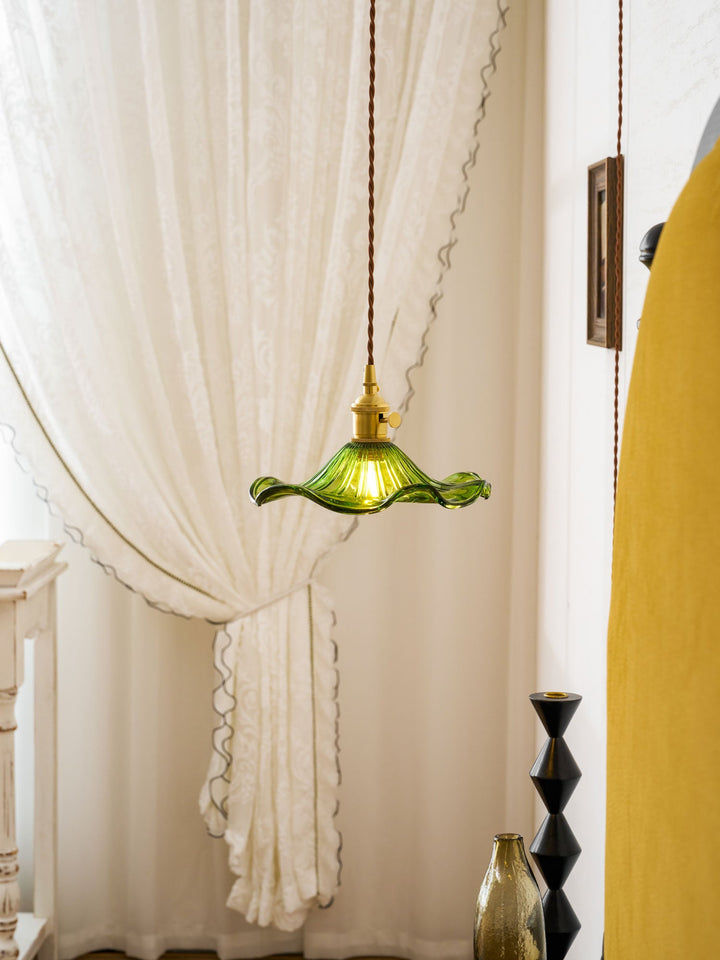Szklana Lampa z Kwiatem Hibiskusa