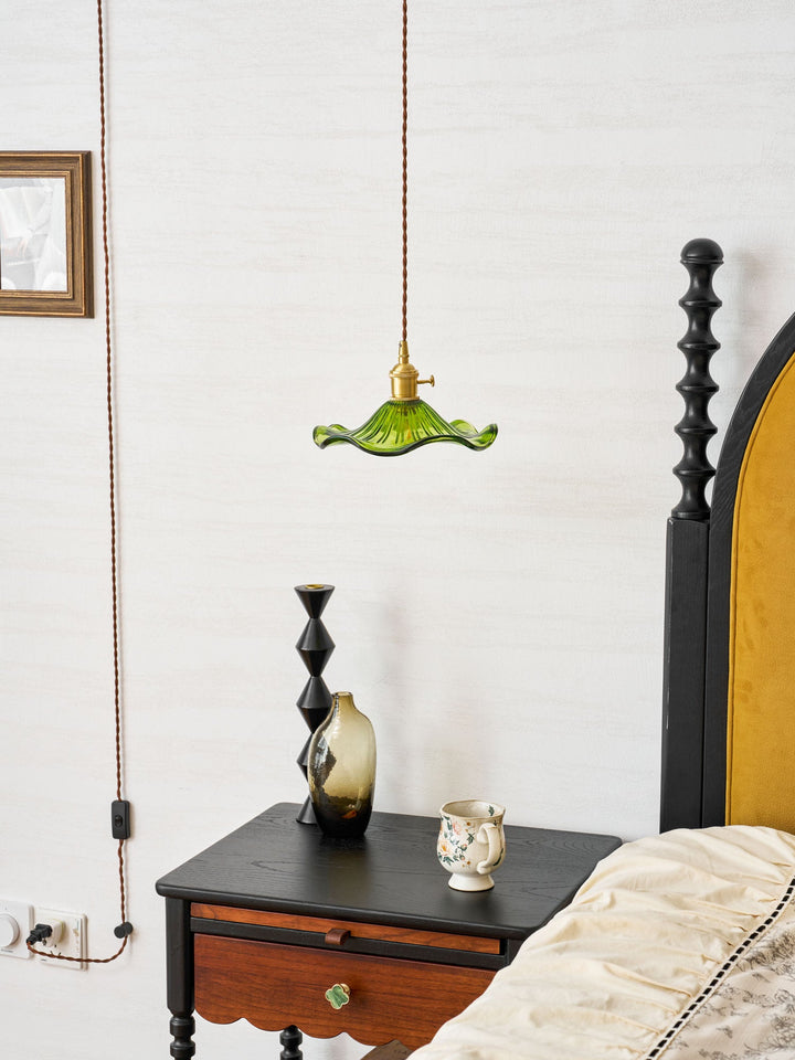 Szklana Lampa z Kwiatem Hibiskusa