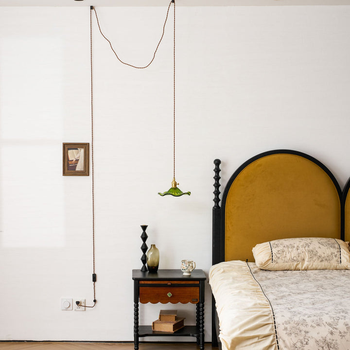 Szklana Lampa z Kwiatem Hibiskusa