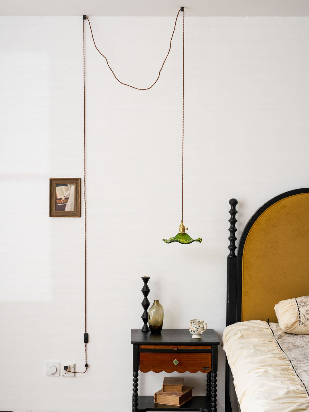 Szklana Lampa z Kwiatem Hibiskusa