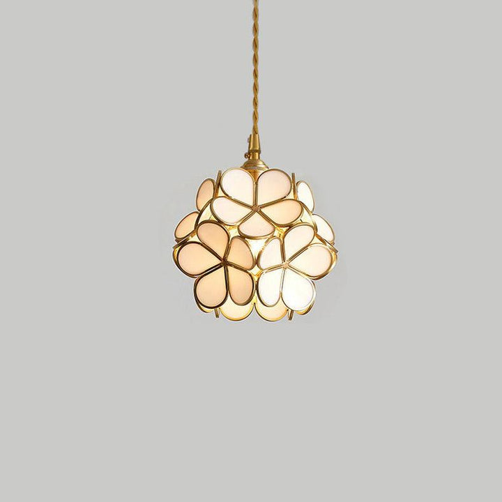 Szklana Lampa Wisząca Kwiatowa
