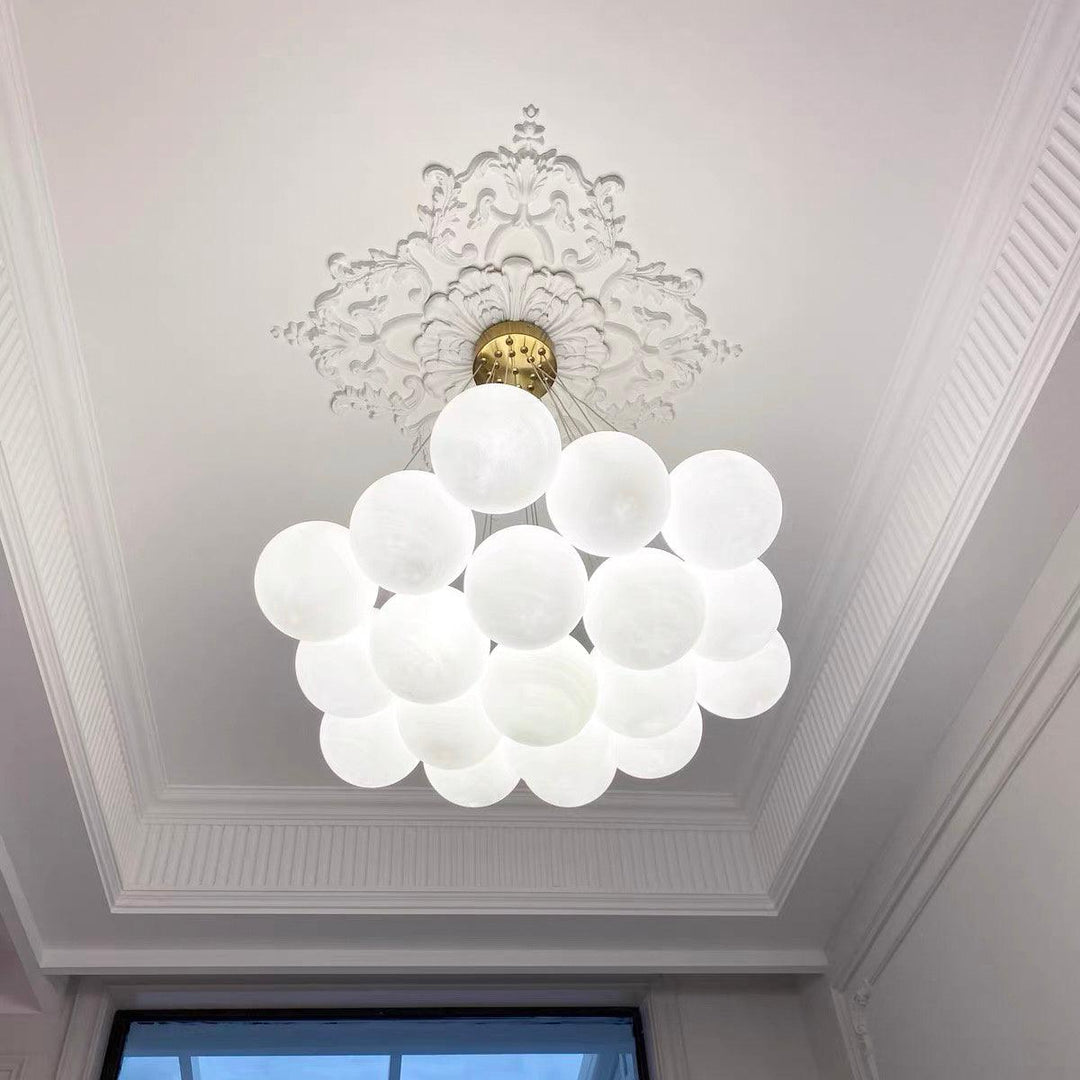 Lampa wisząca z szklanym klastrem
