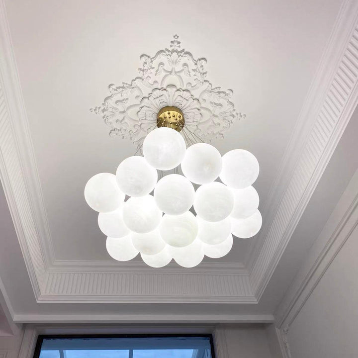 Lampa wisząca z szklanym klastrem