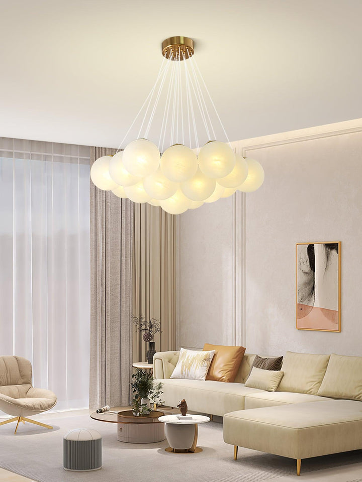 Lampa wisząca z szklanym klastrem