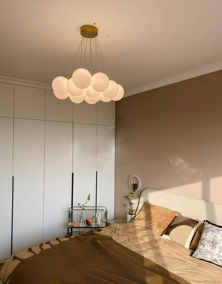 Lampa wisząca z szklanym klastrem