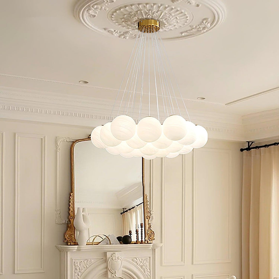 Lampa wisząca z szklanym klastrem