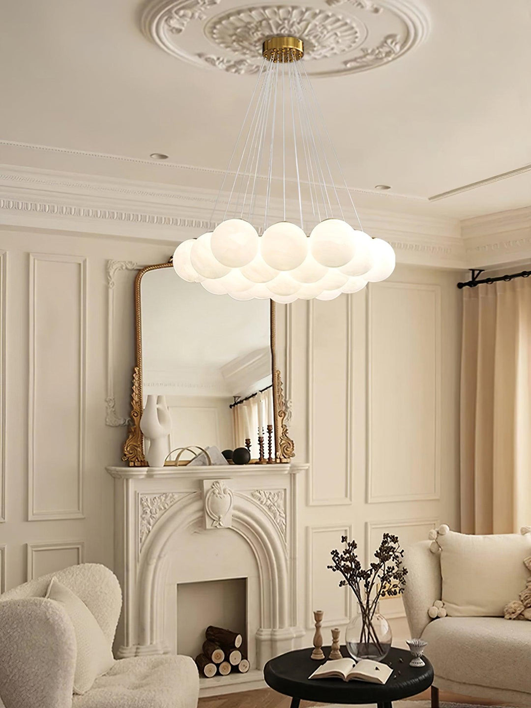 Lampa wisząca z szklanym klastrem