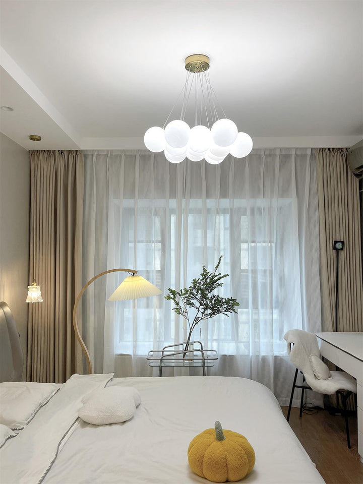 Lampa wisząca z szklanym klastrem