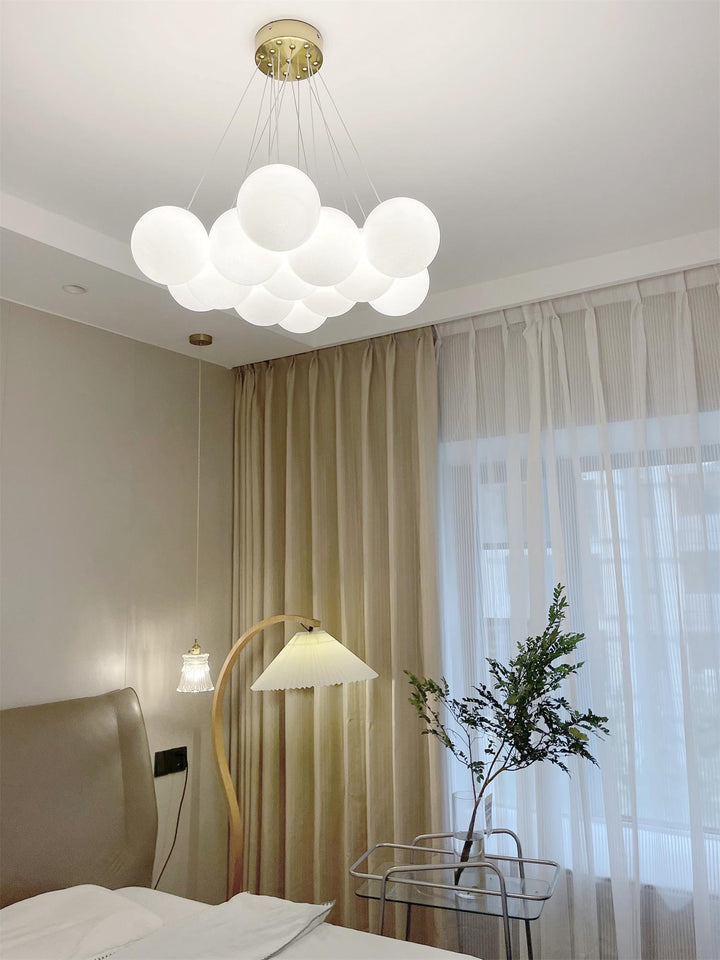 Lampa wisząca z szklanym klastrem