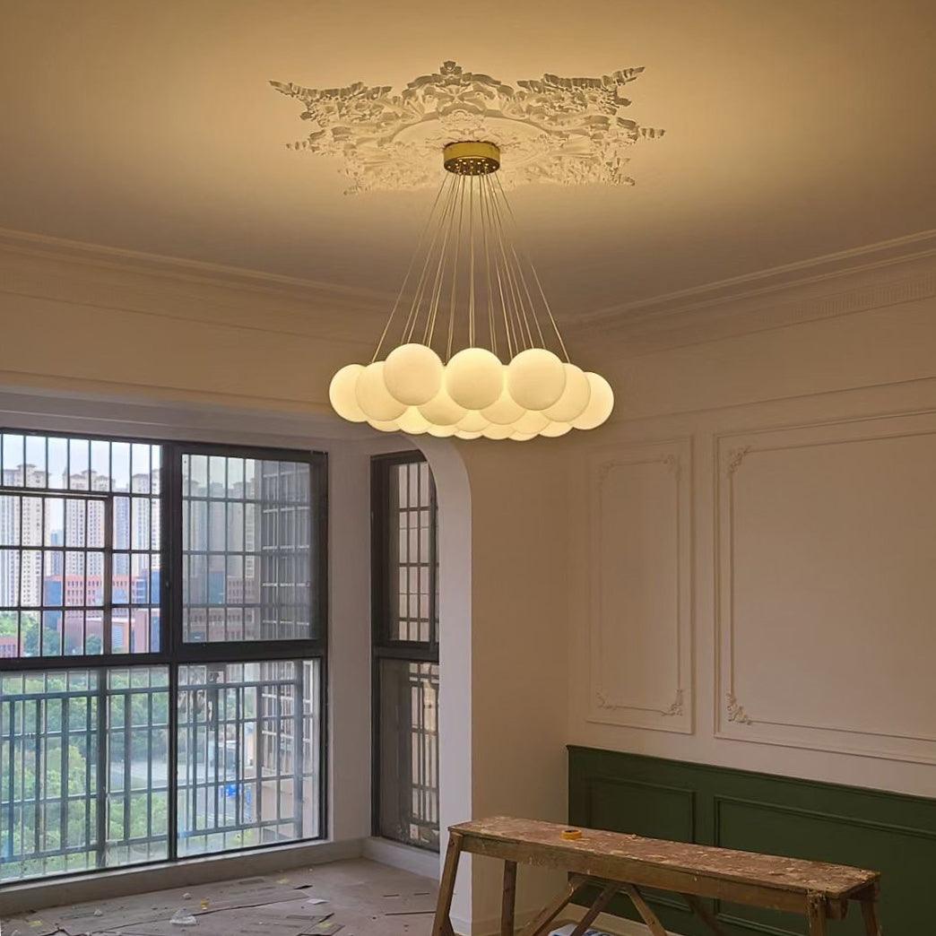 Lampa wisząca z szklanym klastrem