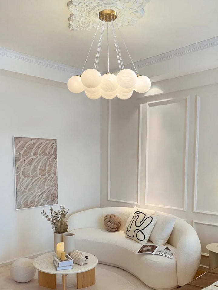 Lampa wisząca z szklanym klastrem