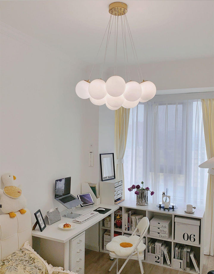 Lampa wisząca z szklanym klastrem