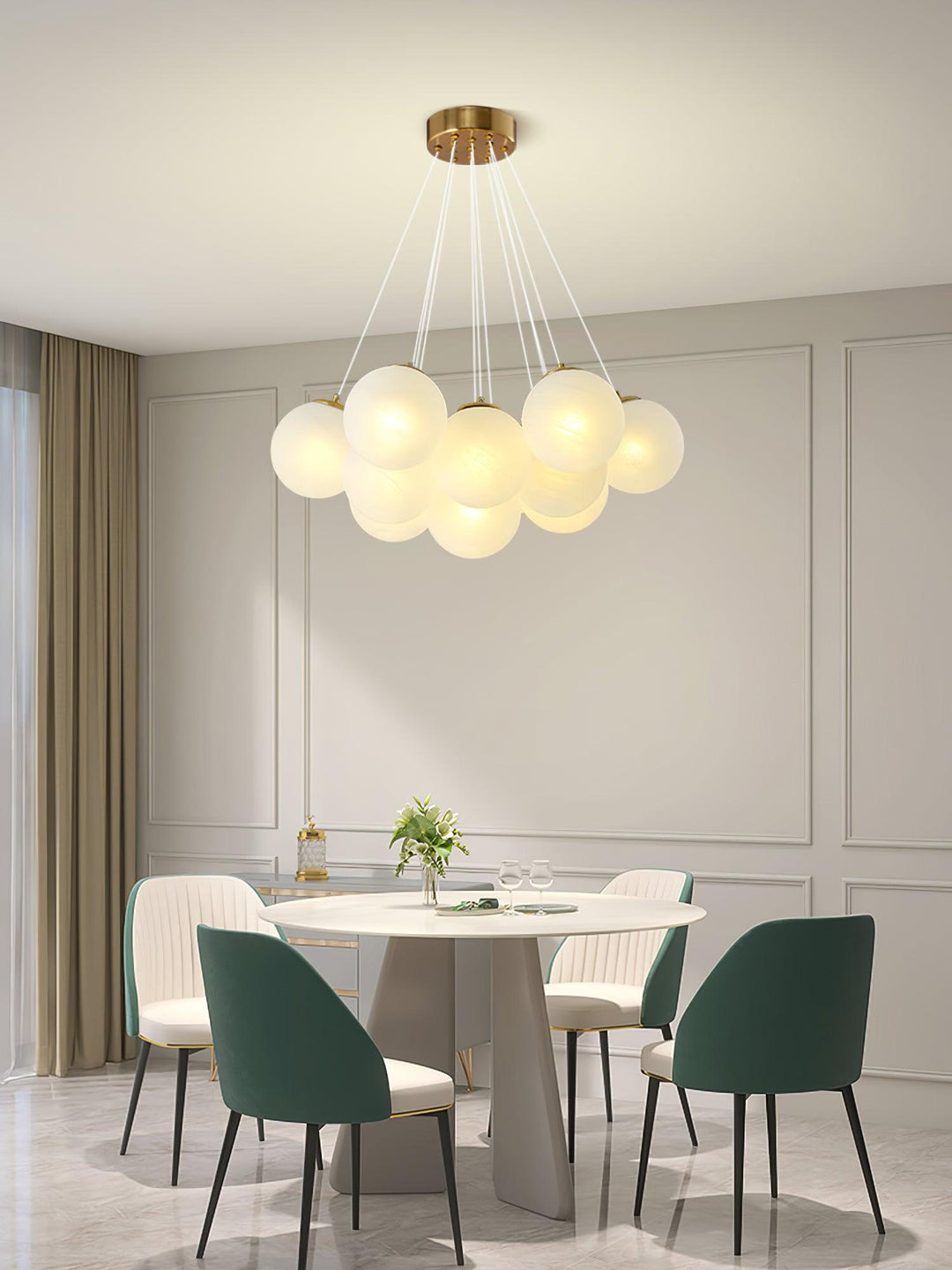 Lampa wisząca z szklanym klastrem