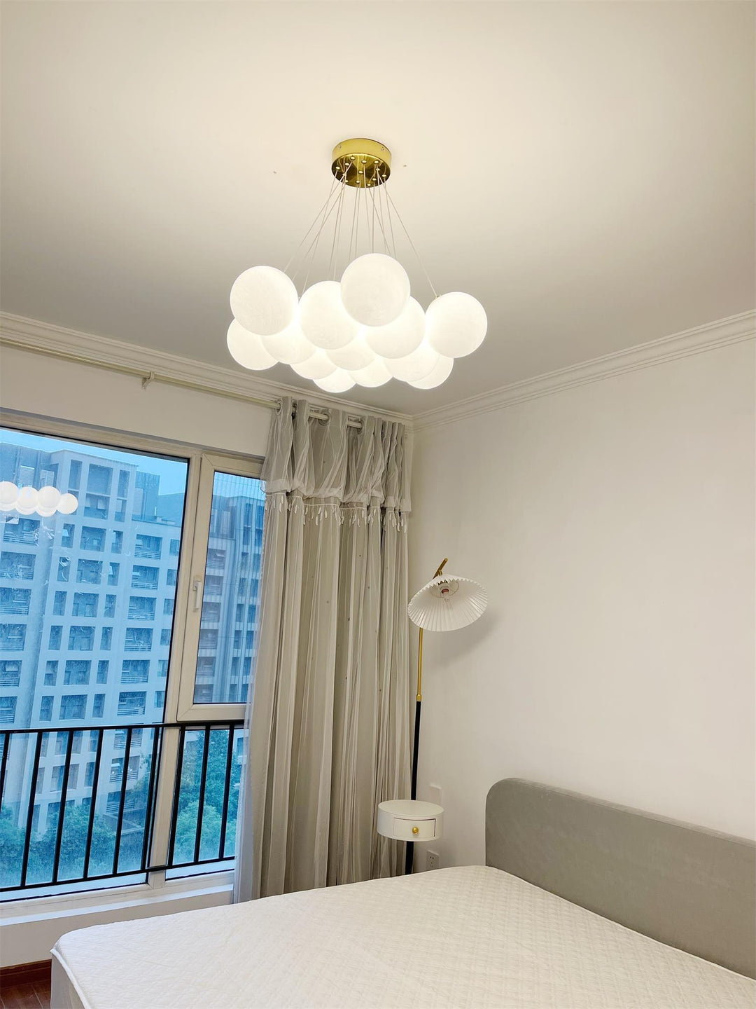 Lampa wisząca z szklanym klastrem