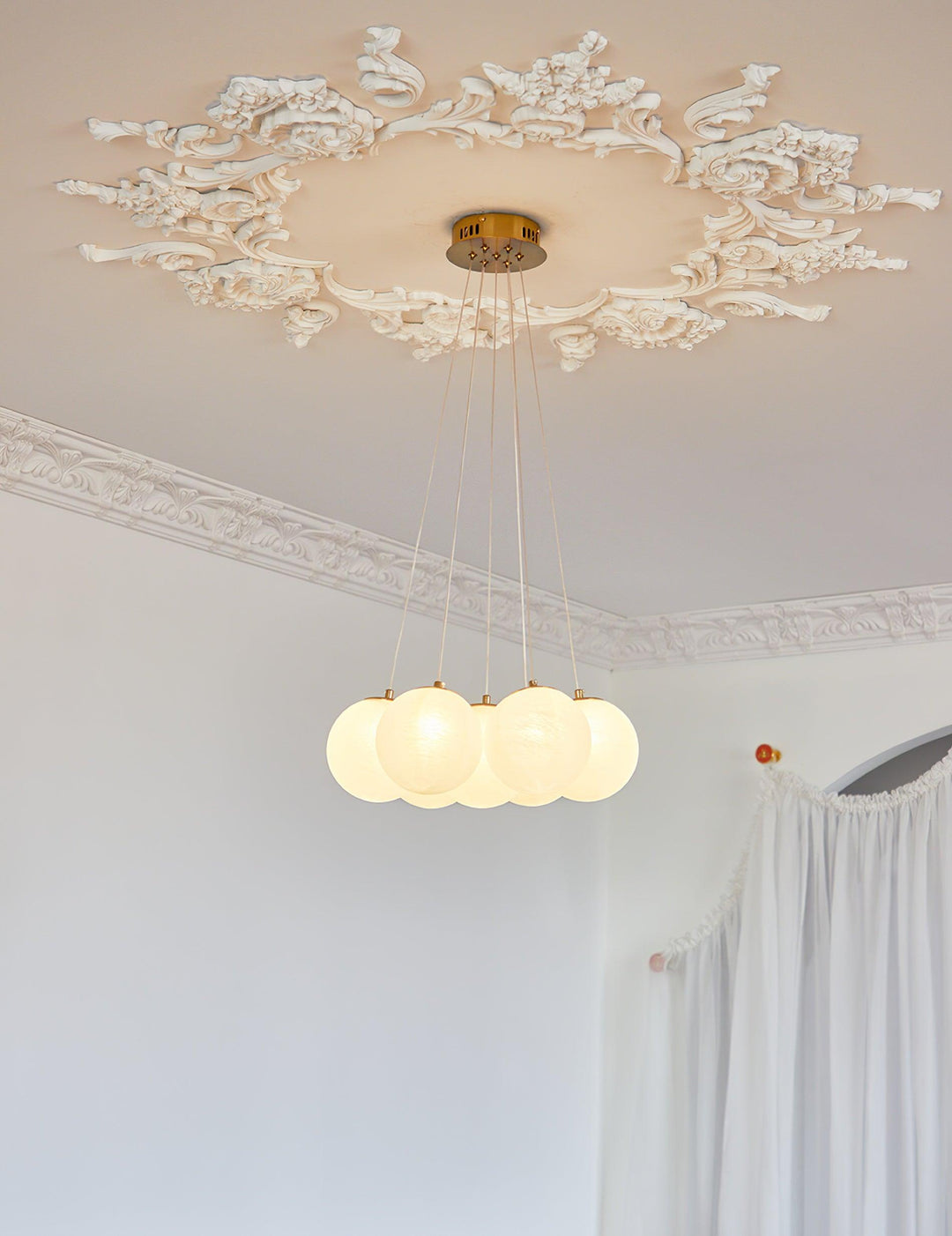 Lampa wisząca z szklanym klastrem