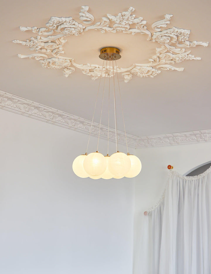 Lampa wisząca z szklanym klastrem