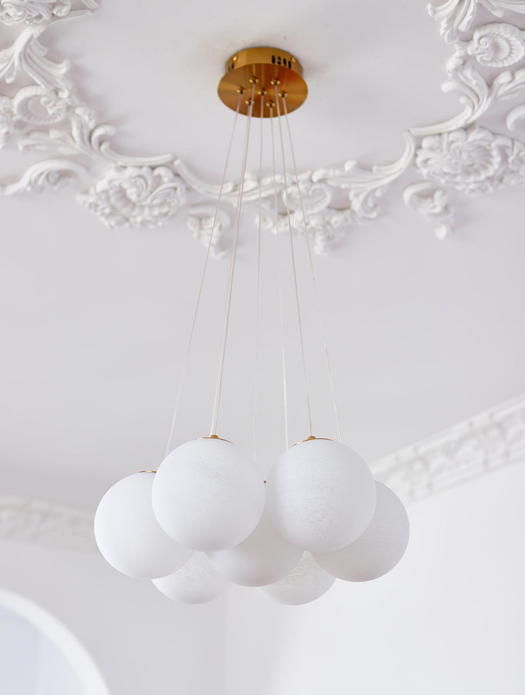 Lampa wisząca z szklanym klastrem