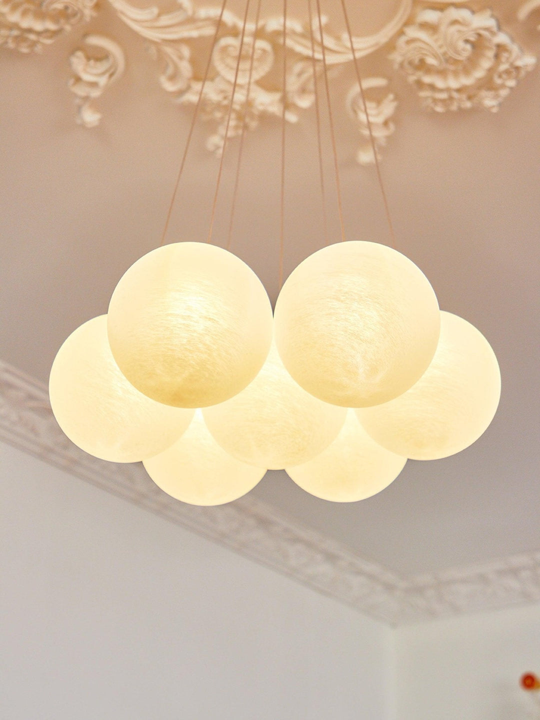 Lampa wisząca z szklanym klastrem