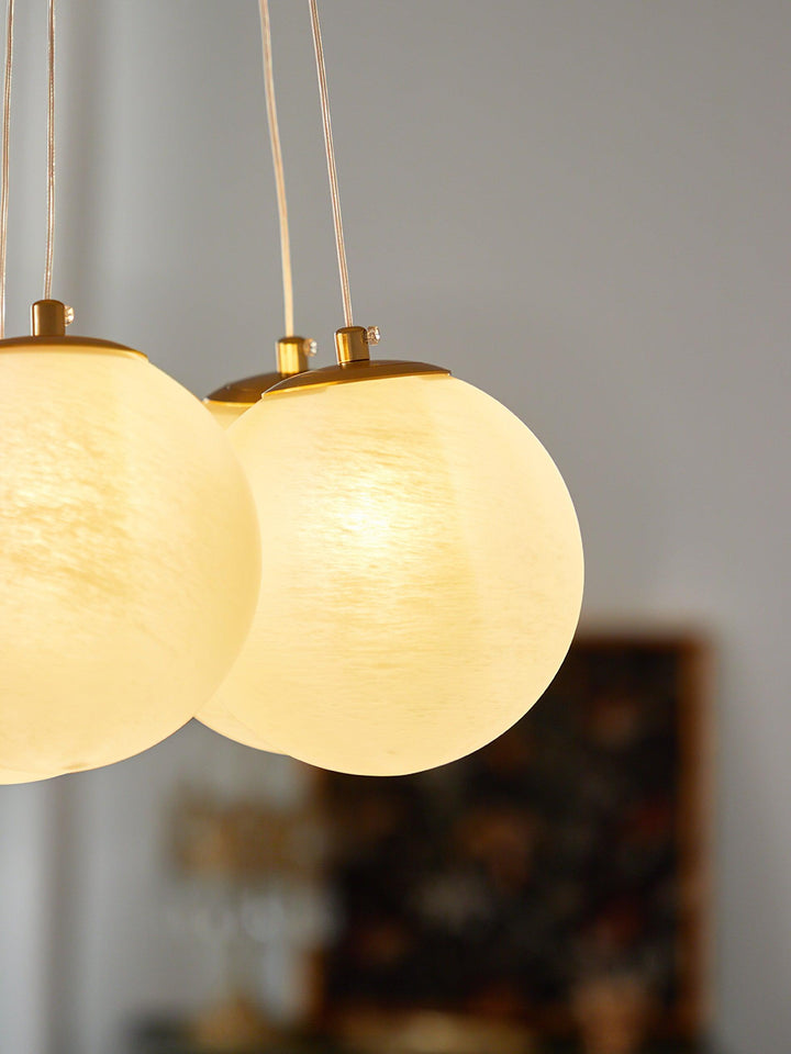 Lampa wisząca z szklanym klastrem
