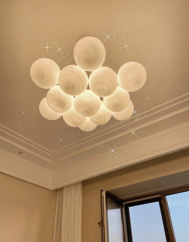 Lampa wisząca z szklanym klastrem