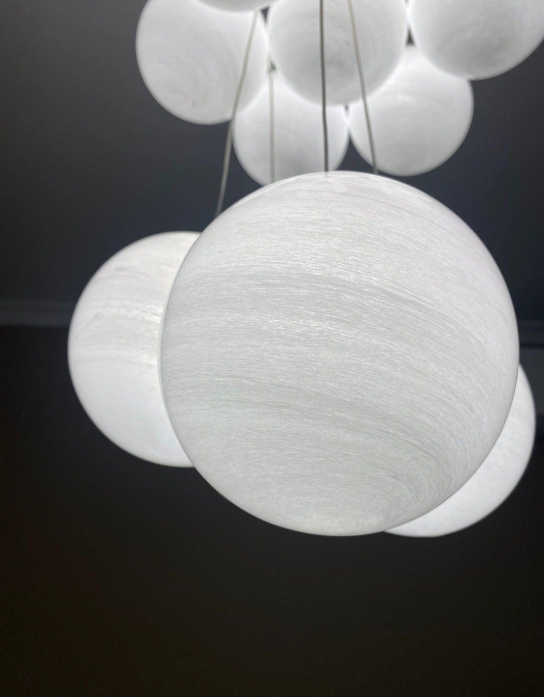 Lampa wisząca z szklanym klastrem