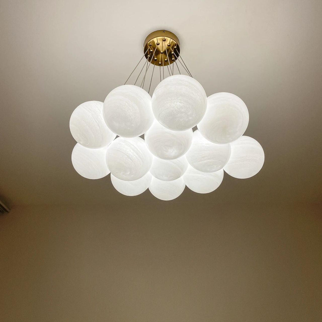 Lampa wisząca z szklanym klastrem